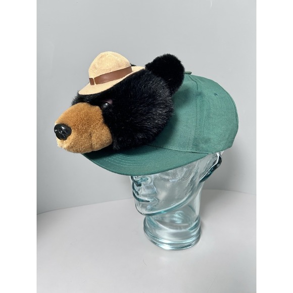 stuffed animal house Other - Vintage Plush Black Bear Hat Stuffed Animal House Surrey B.C. Rare Novelty Cap